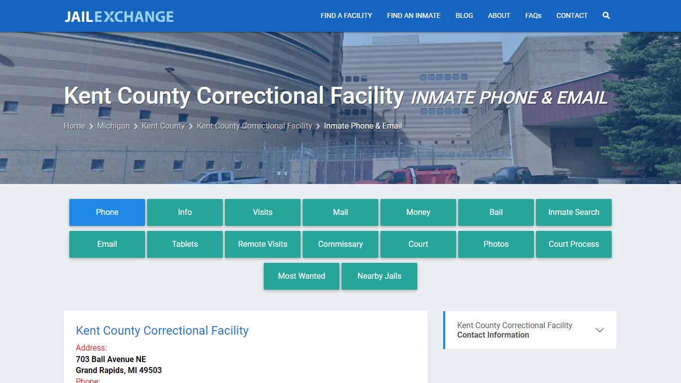 Inmate Phone - Kent County Correctional Facility, MI - Jail Exchange